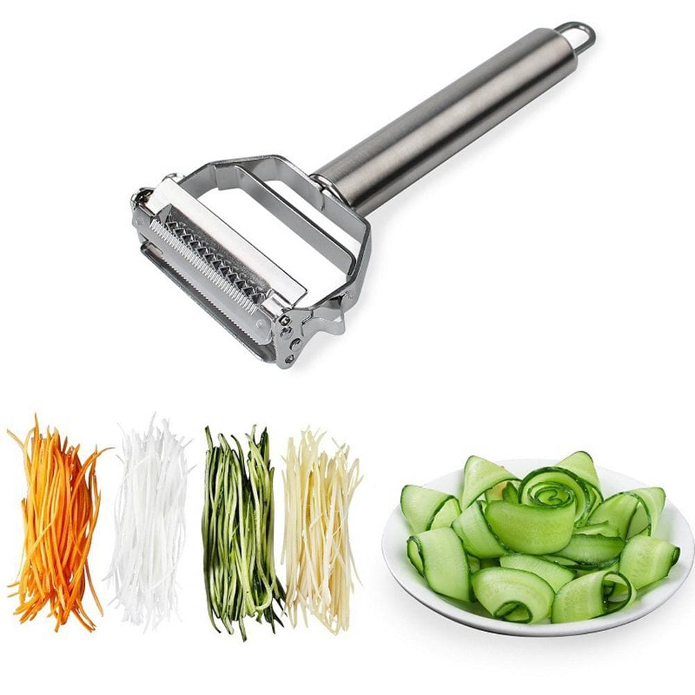 Stainless Steel Peeler Grater with Cleaning Brush Carrot Potato Vegetable Fruit Grater