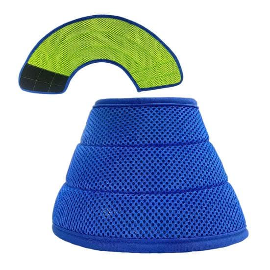 Collar Adjustable Soft Dog Cone Collar Lightweight Breathable After Surgery Protection Collar Pet Supply S blue