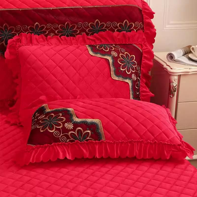 Thick Milk Velvet and Cotton Pillowcase Set Paired with Thick Velvet and Quick Heating Cotton Pillowcase for Warmth 48X74cm pair