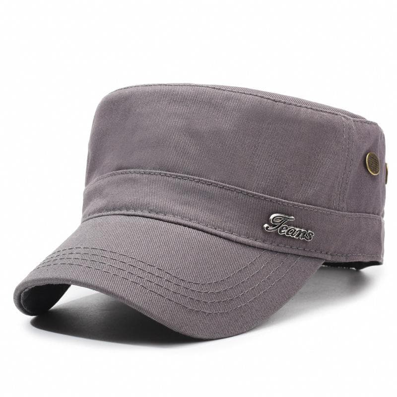 Hot - selling Jeans Embroidered Military - style Cap: A Must - have for Fashion - lovers! dark grey