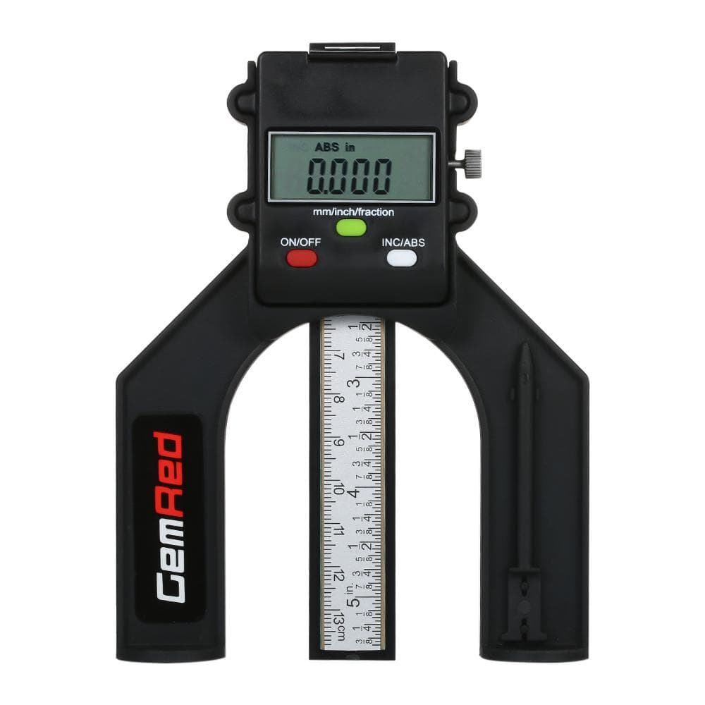 GemRed Digital Depth Gauge Depthometer Depth Indicator Height Gauge black