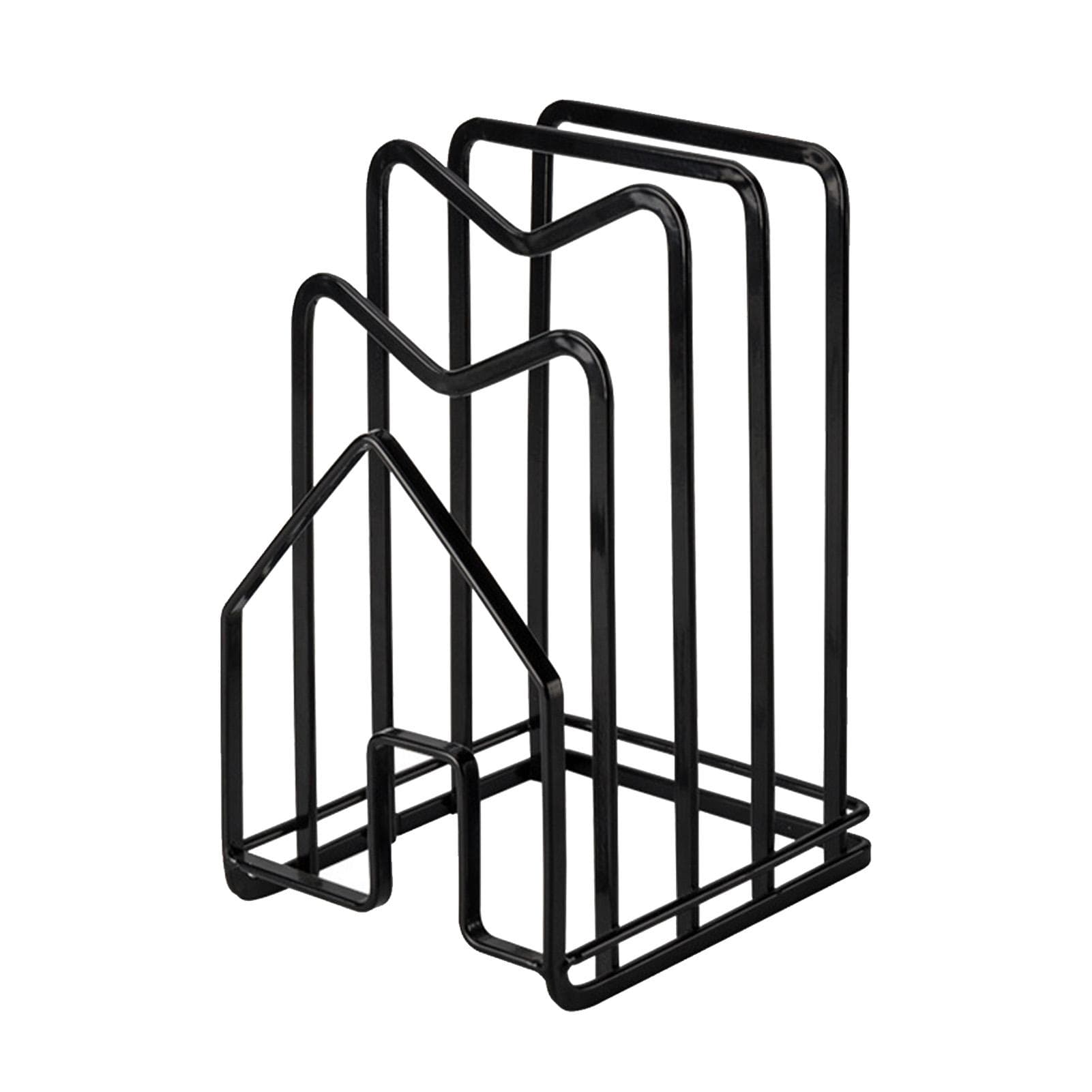 Cutting Board Storage Rack Versatile Chopping Board Pot Pan Lid Stand Holder Organizer for Kitchen Black
