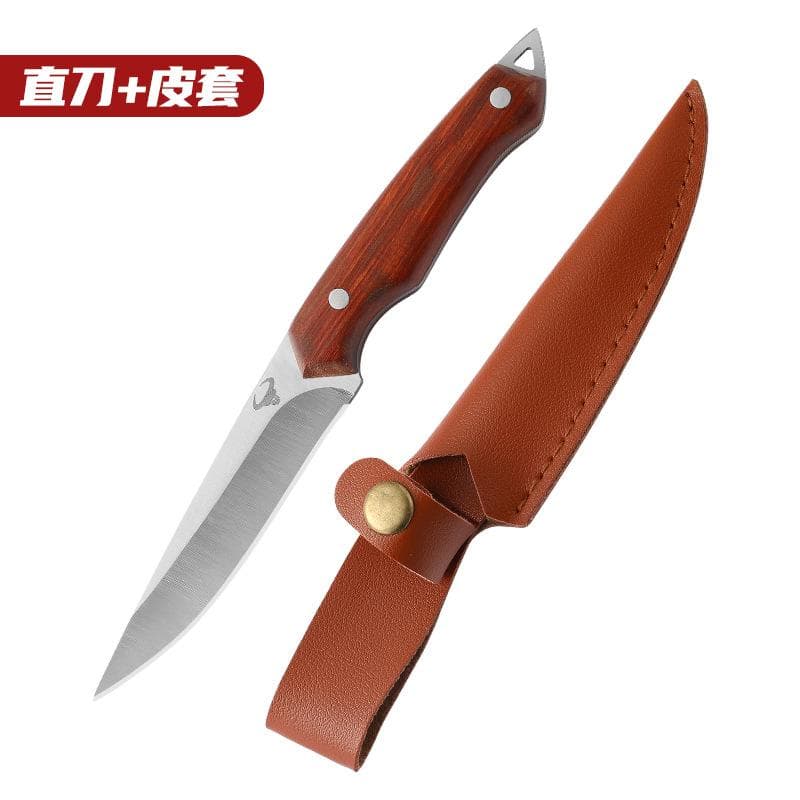 Stainless Steel Knife Mongolian Hand Meat Knife Barbecue Outdoor Portable Fruit Knife Camping Knife C25