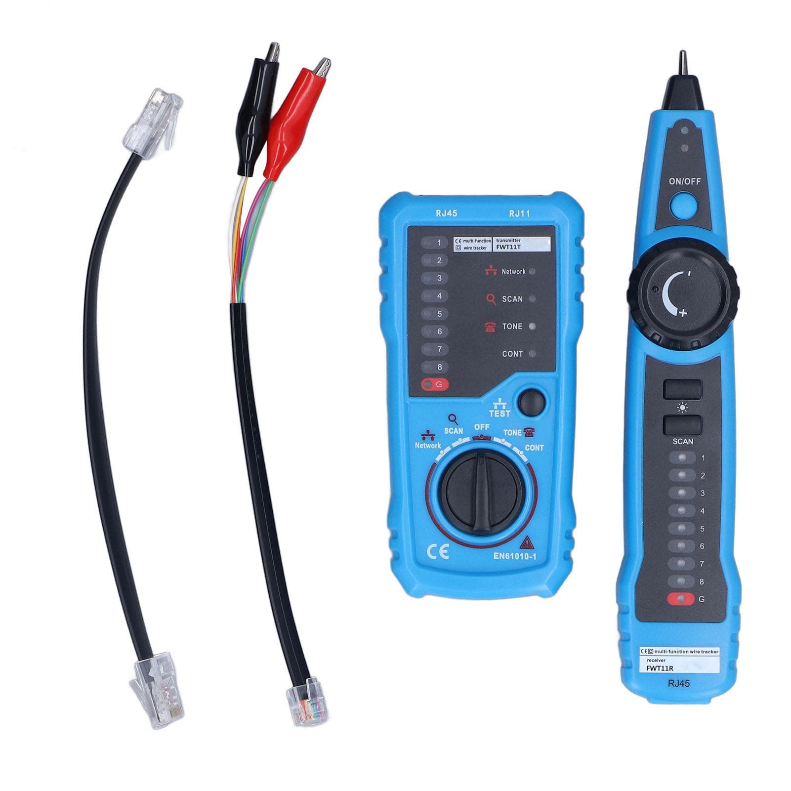 Network Cable Tester RJ45 FWT11 Anti Interference Handheld Ethernet Cable Tester Rapid Positioning