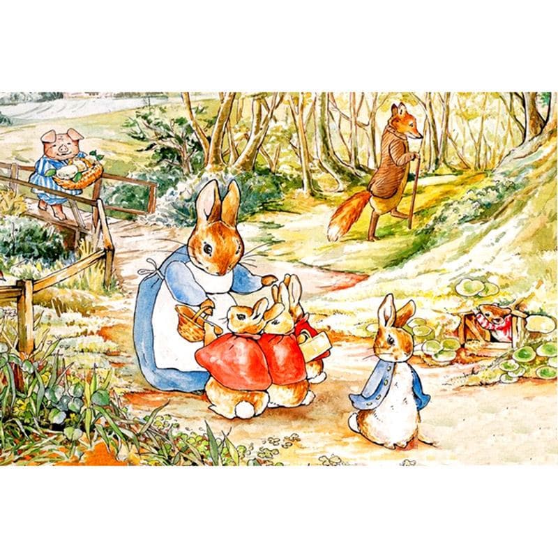 5D DIY Diamond Painting Cartoon rabbit Embroidery Cross Stitch 3D Home Decor 20X30CM