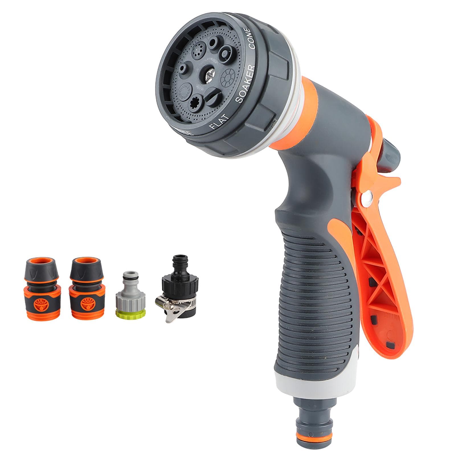 Gardening Household Hose Sprayer Watering Nozzle with 1/2in Connector Set Garden Supplies