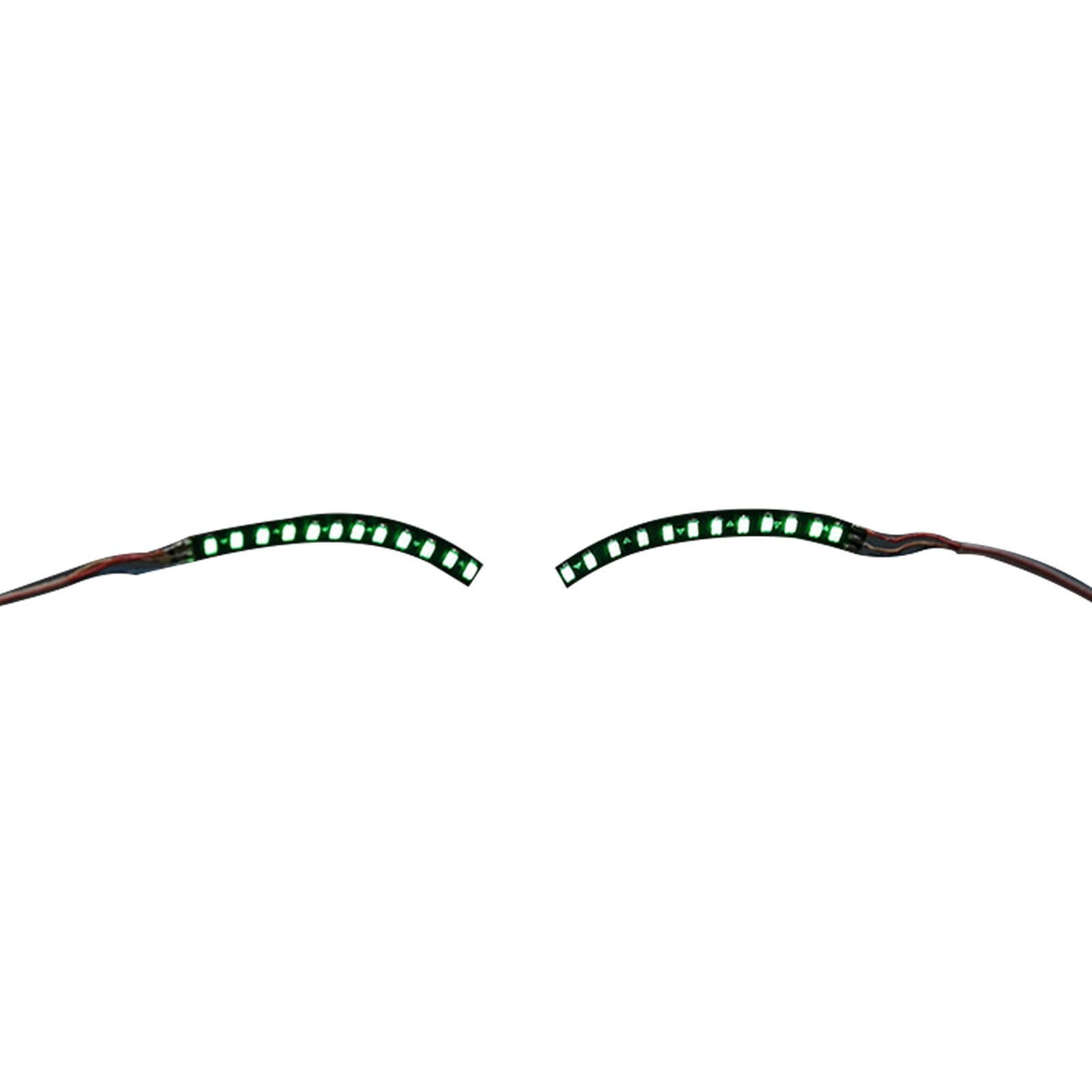 LED False Eyelashes Light Lightweight Stylish Reliable Luminous False Eyelashes Light for Party green