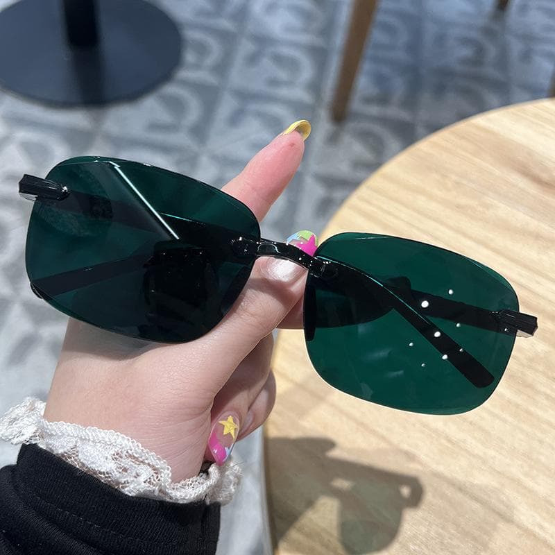 New Frameless Cut Edge Sunglasses UV400 Protection Fashion Women Men Retro Driving Eyeglasses Gafas De Sol 1PC