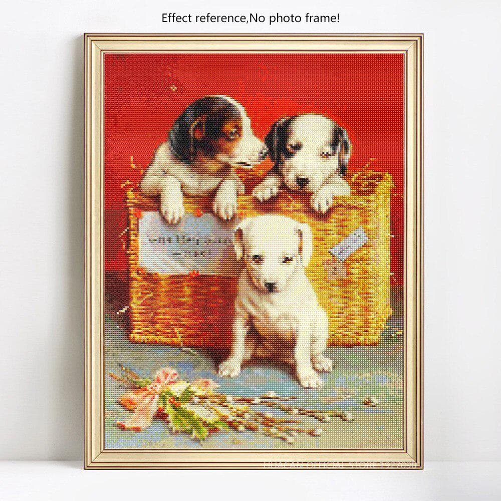 5D DIY Diamond Painting Full Round Animal Dog Embroidery Sale Picture Rhinestone Diamond 20X30