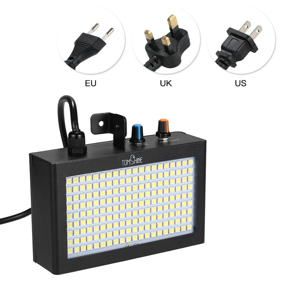 Tomshine 35W 180LEDs Strobe Flash Light Disco Party Stage Lamp Auto Running EU Plug
