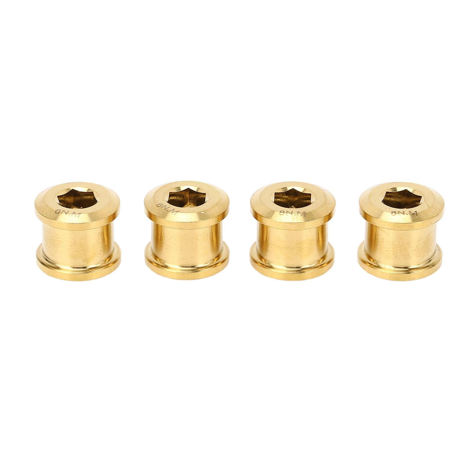 4pcs 6.5mm Mountain Bike Chainring Bolts Alloy Chainring Bolts Single Disc Chainwheel Screw for