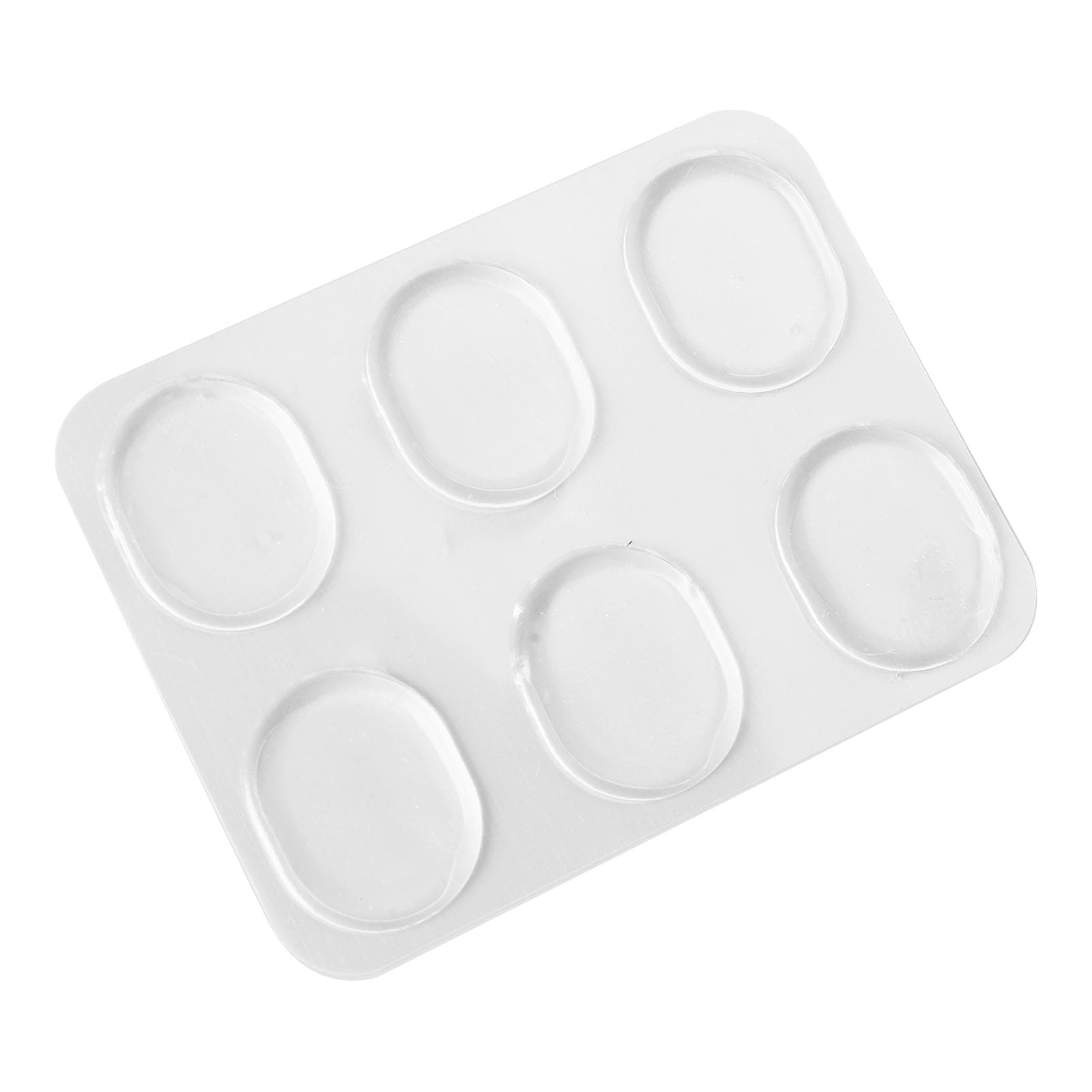 6Pcs Drum Dampener Transparent Soft Oval Silicone Silencer Dampening Gel Pad for Drum Head Cymbal