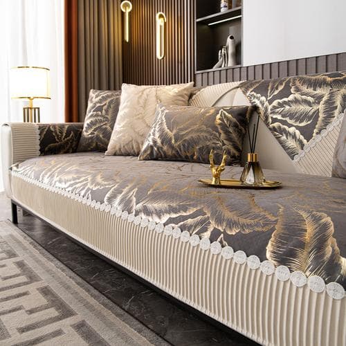 Chenille Sofa Mat Four Seasons Universal Light Luxury Modern High End Backrest Towel Anti Slip Leather Sofa Cover Cloth 70x70cm