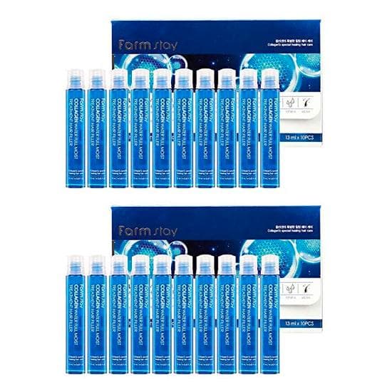 FARM STAY Collagen Water Full Moist Treatment Hair Filler 13ml * 10 PCS (3 options) 10 PCS*2