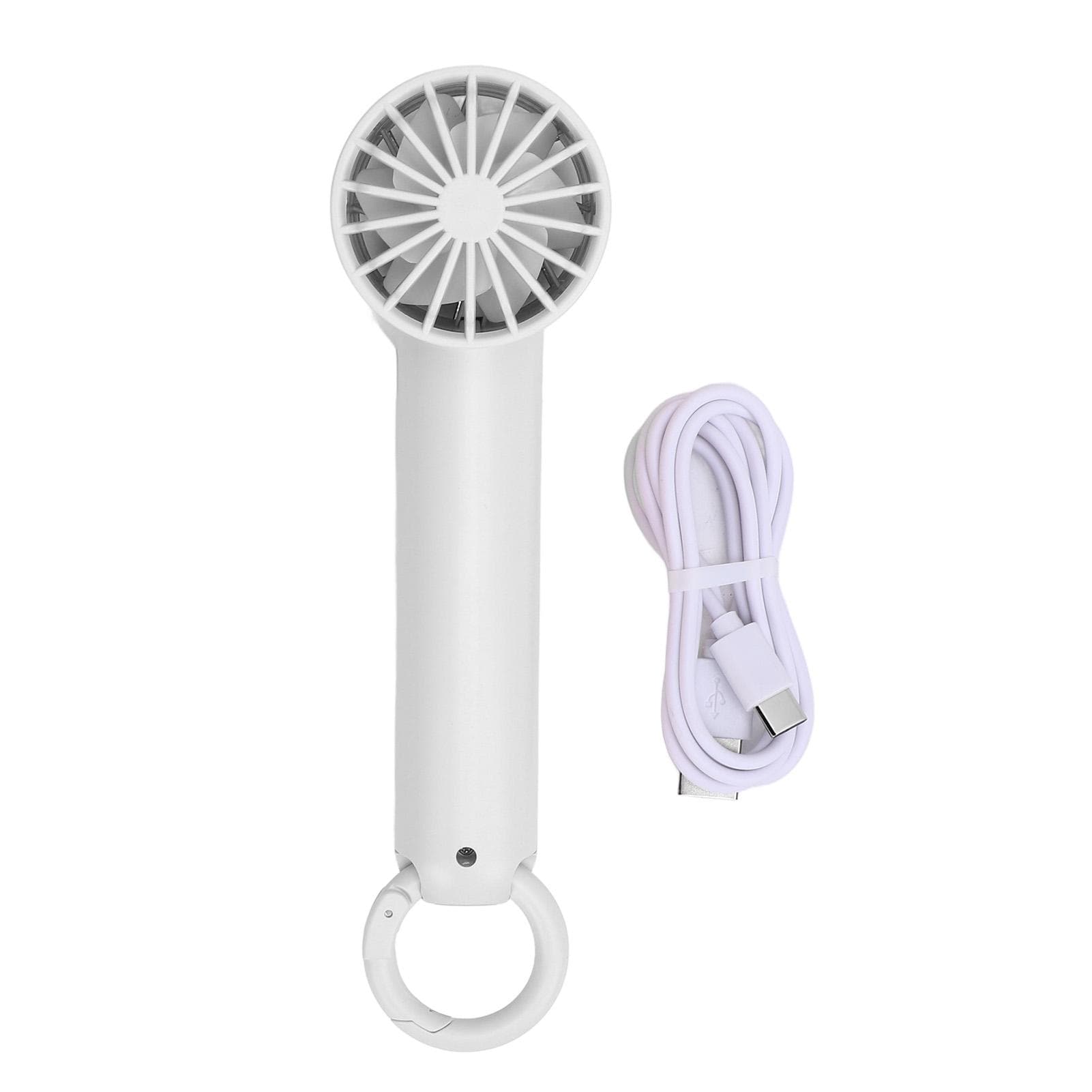 Pocket Cooling Fan 5 Gears Digital Display Adjustable Semiconductor Icing Low Noise Handheld Mini white