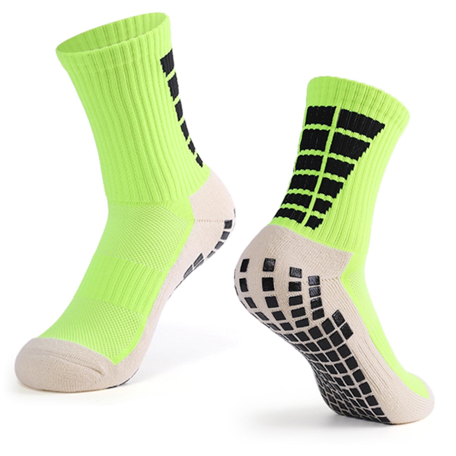 Men's Anti Slip Football Socks Sports Soccer High Tube Socks green