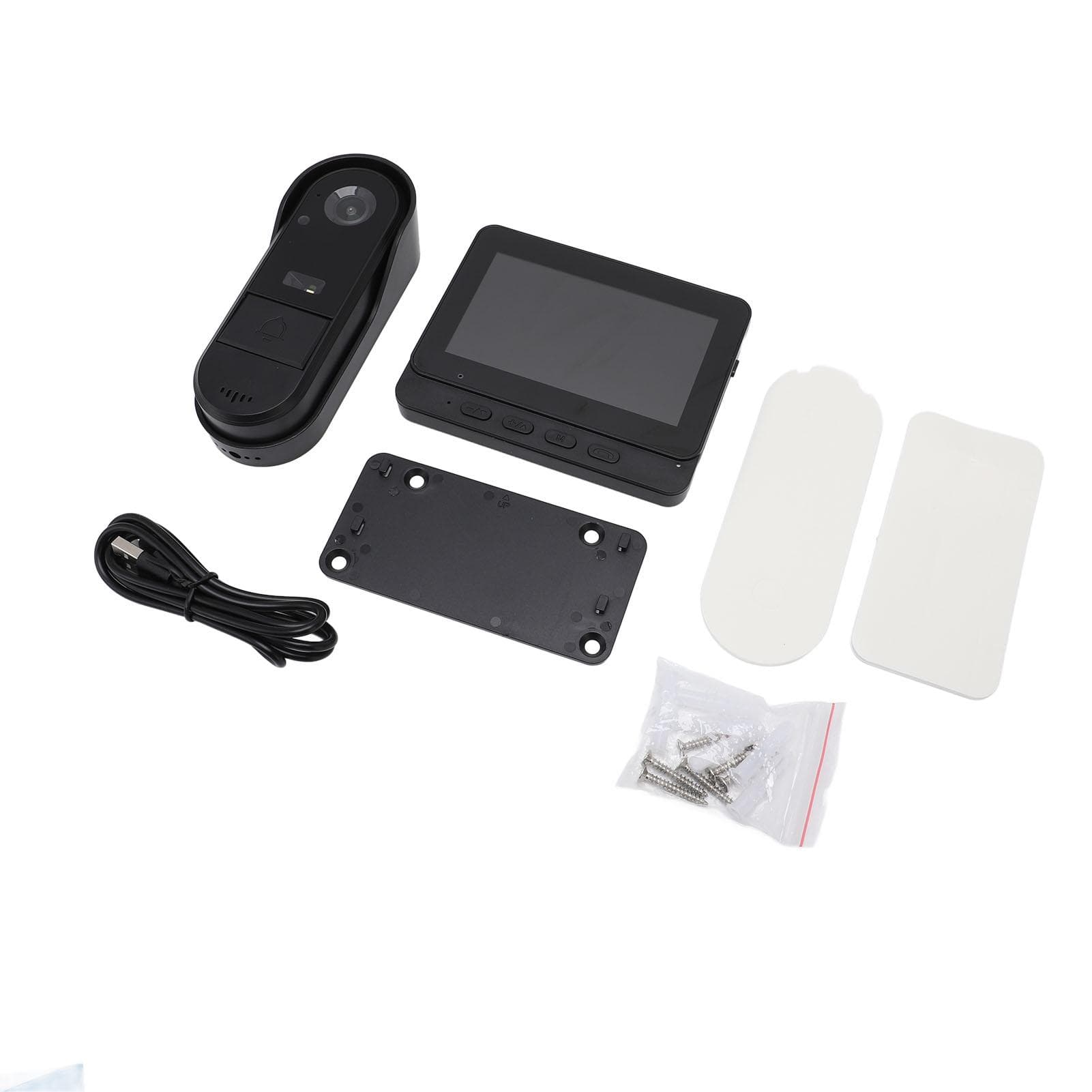 Wireless Video Doorbell System 4.3 Inch IPS Screen Video Door Phone IP65 Water Resistant Wide Angle
