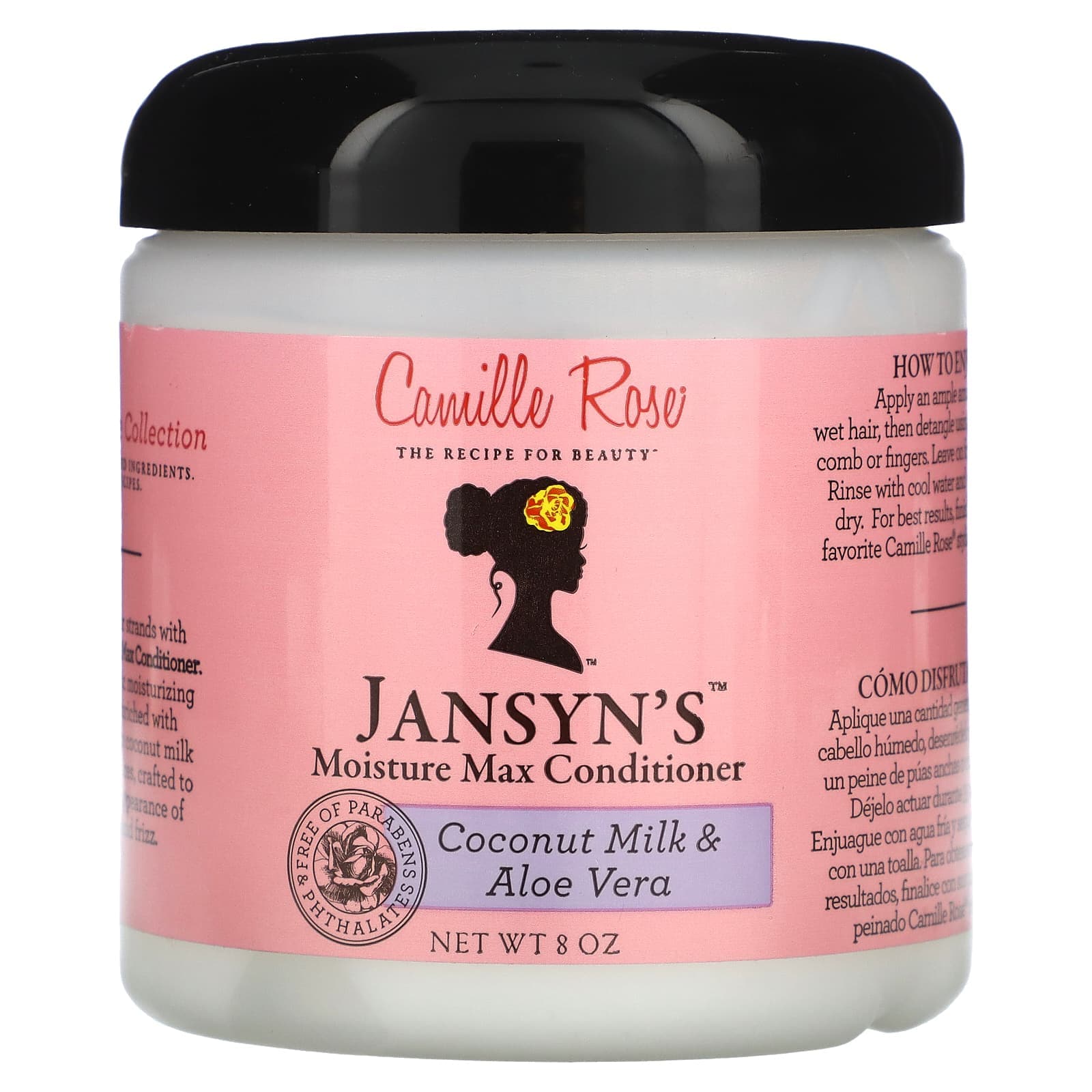 Camille Rose, Yansyn's Moisture Max Conditioner, Coconut Milk & Aloe Vera, 8 oz