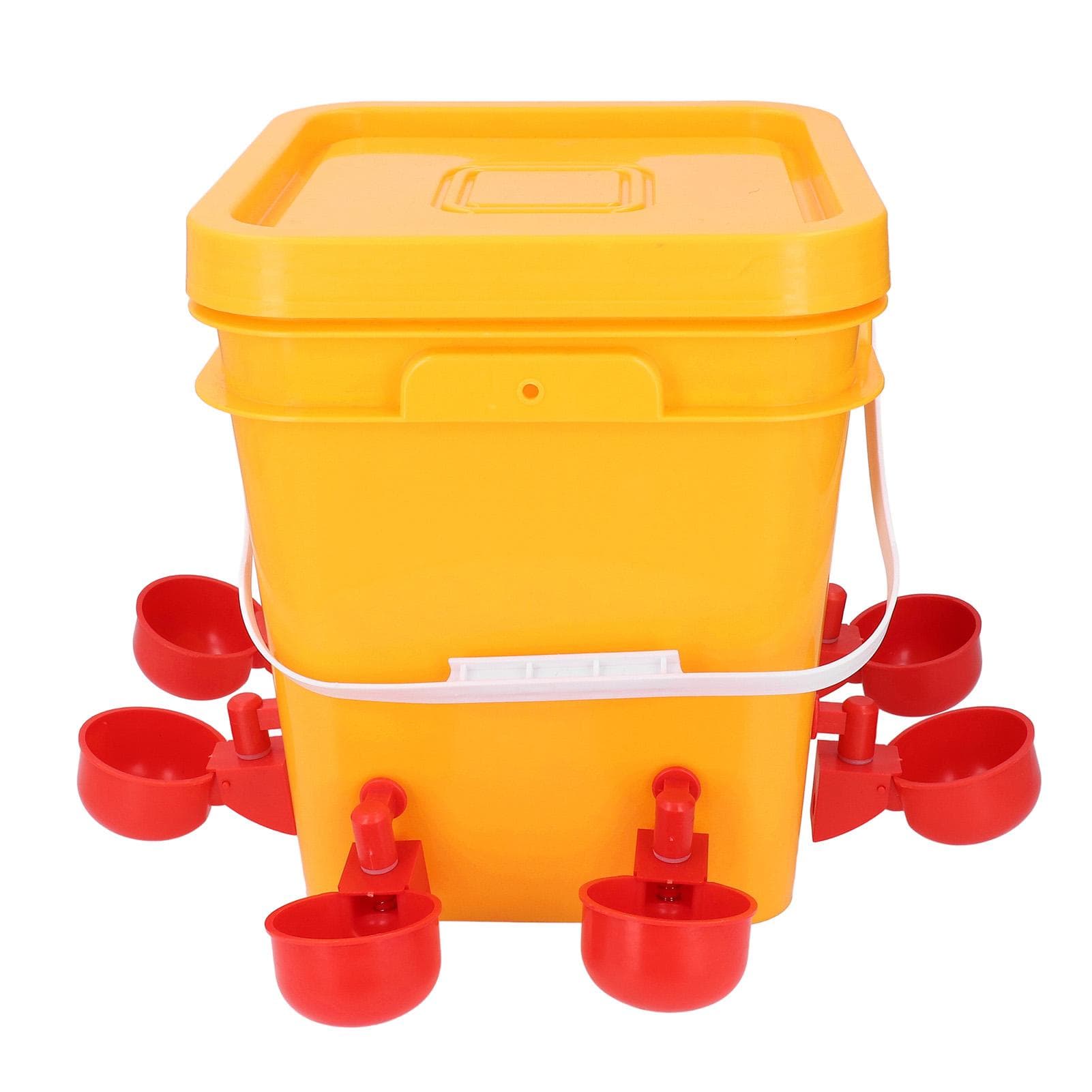 Automatic Chicken Waterer Set Low Spillage Self Replenishing Poultry Waterer Dispenser for Chicken red