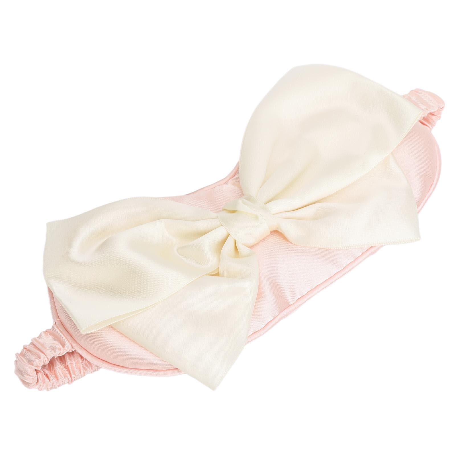 Sleep Eye Cover with Elastic Strap Bow Shape Headband Light Blocking Soft Eyeshade for Night