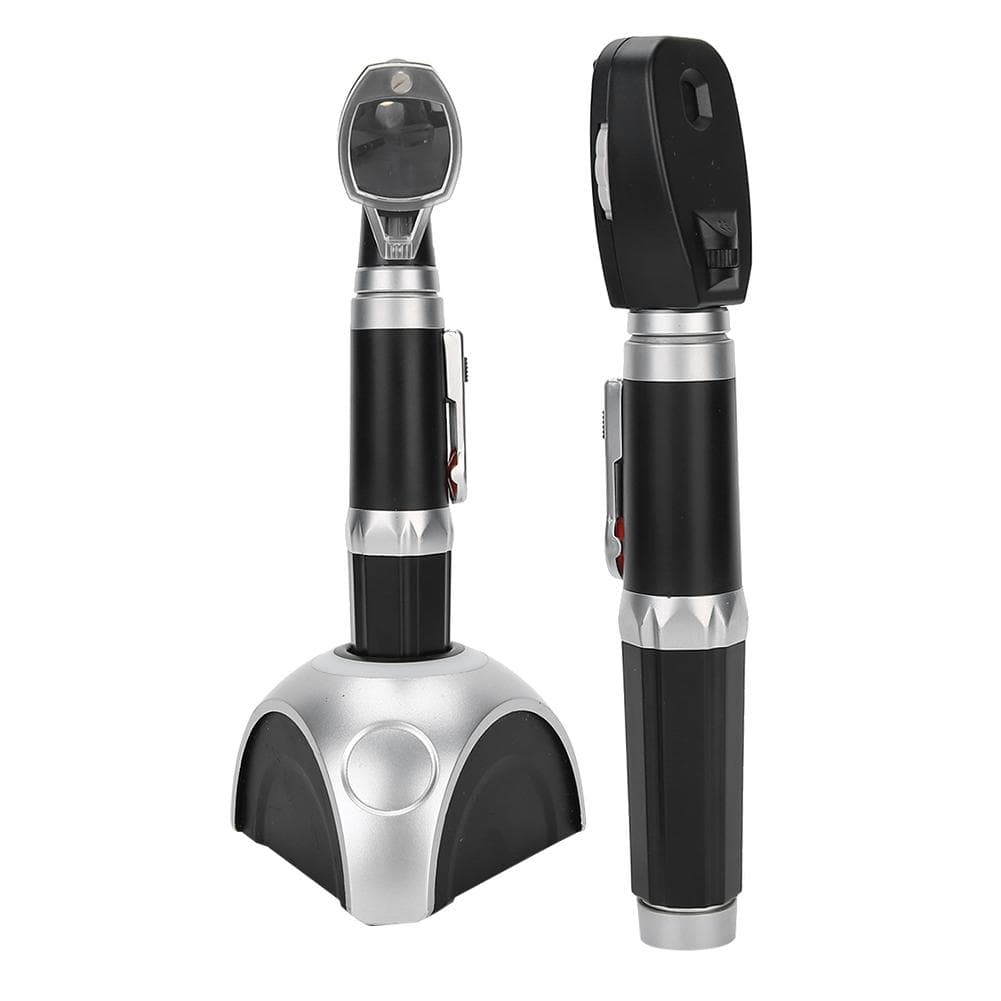 Rechargeable Fiber Optic Ophthalmoscope Otoscope Ear Eye Examination Devices Tool Kit USB Cable EU PLUG