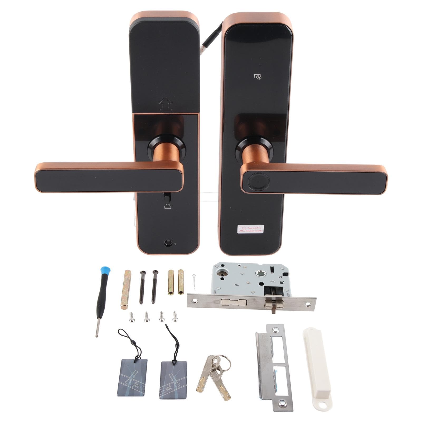 Wi?Fi Smart Door Lock with Touch Panel Fingerprint Keys APP Card Unlock for Home Office Security