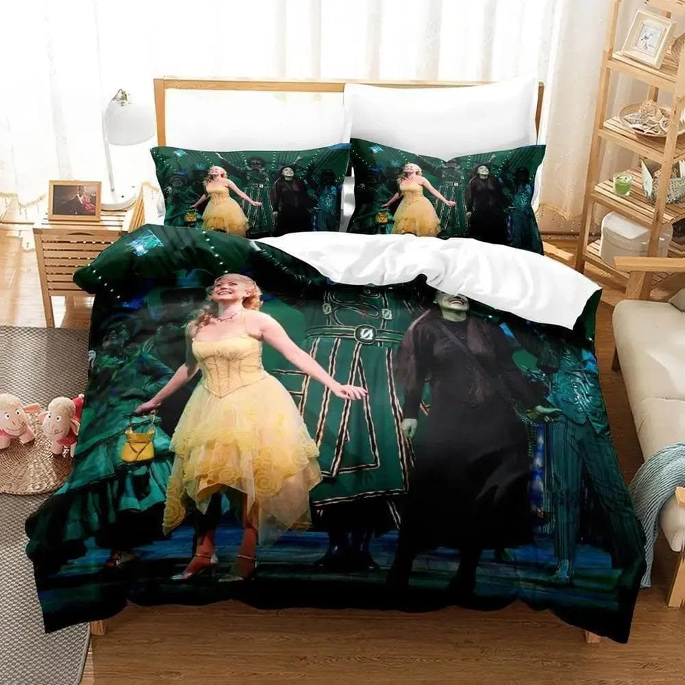 Wicked Musical Broadway Drama Bedding Set Single Twin Full Queen King Size Bed Set Aldult Kid Bedroom Duvetcover Sets 3D Print EU Double 200x200cm
