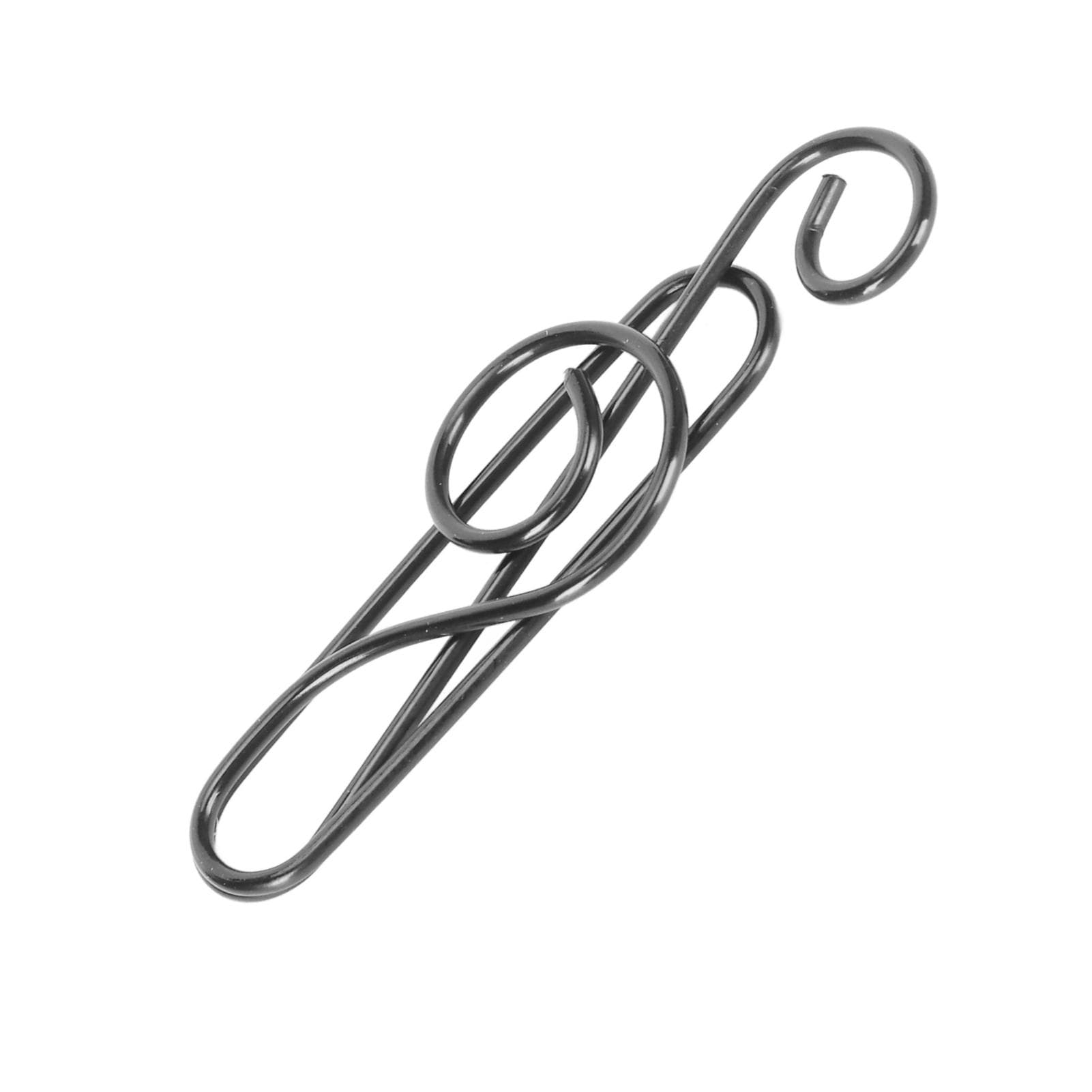 100 Pcs Note Paper Clip Creative Cute Music Wire Bookmark Paper Clamp Compact Portable for File black