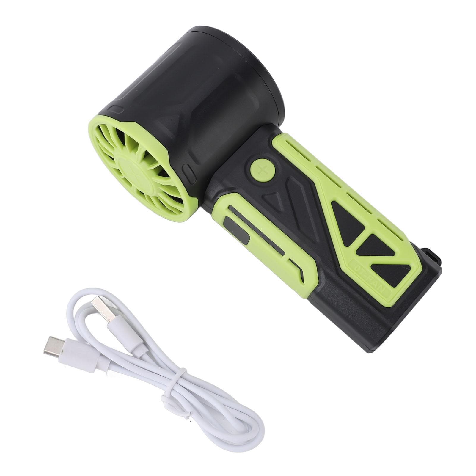 Handheld Turbo Fan 100 Speeds 4000mAh Battery Rechargeable Portable Mini Fan for Outdoor Travel green
