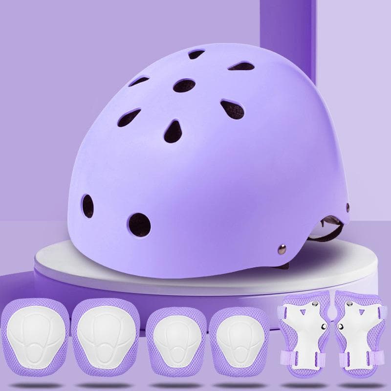 Child helmet protective suit knee elbow pads 2 3 4 5 6 7 8 9 10 11 12 years Girl boy Suitable roller skating skateboards protection equipment set 10-30kg
