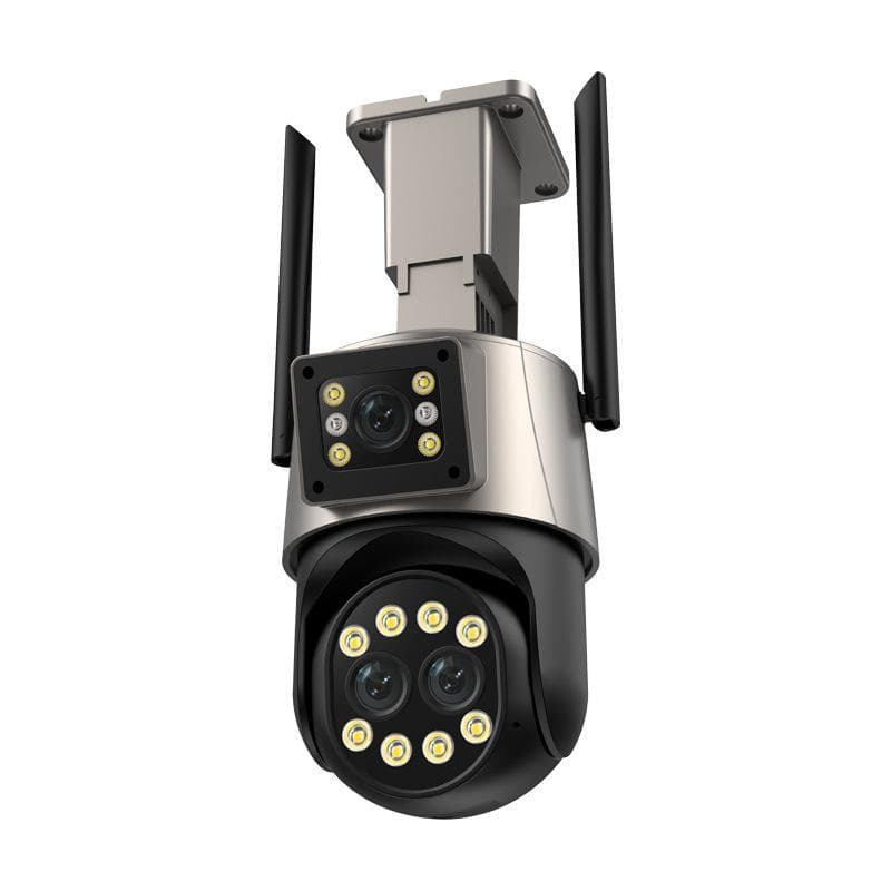 8MP 4K IP Camera Wifi Outdoor Camera Three Lens 8X Zoom Ai Human Detect Auto Tracking Wifi Survalance Camera Onvif Support iCSee 4MP AU Plug