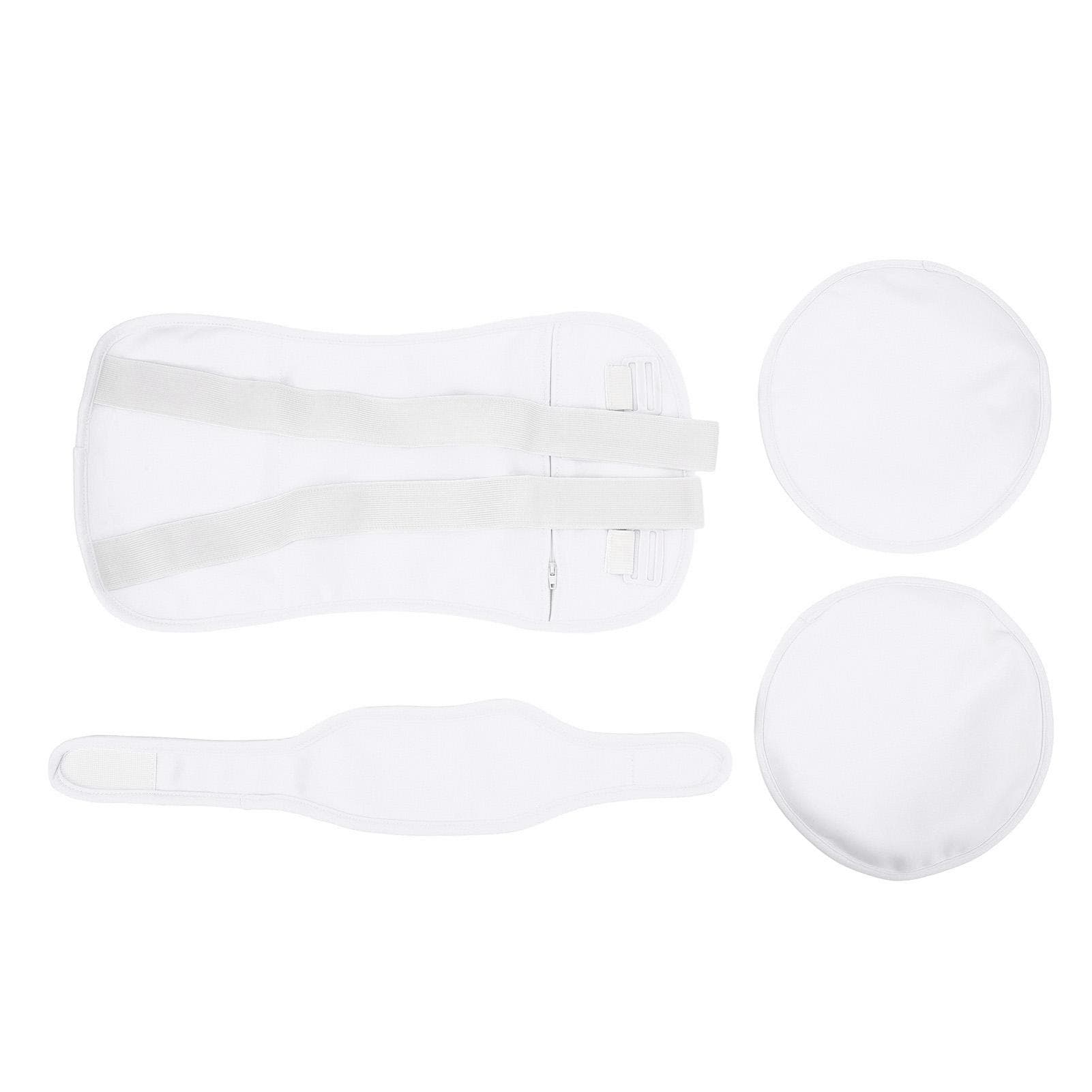Castor Oil Pack Kit Adjustable Strap Reusable Leakage Proof Castor Oil Pack Wrap for Waist Neck white
