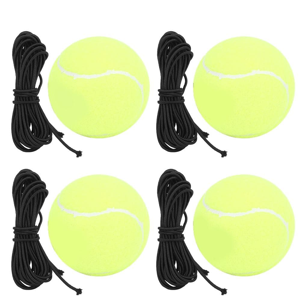 4PcsSet High Elastic Tennis Ball with Rubber Band for Sports Practice Training Belt Line