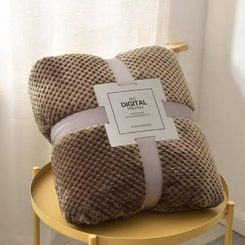 Soft Warm Flannel Blankets For Beds Solid Pink Blue Coral Fleece Mink Throw Sofa Cover Bedspread Fluffy Plaid Blankets 120X200cm dark khaki