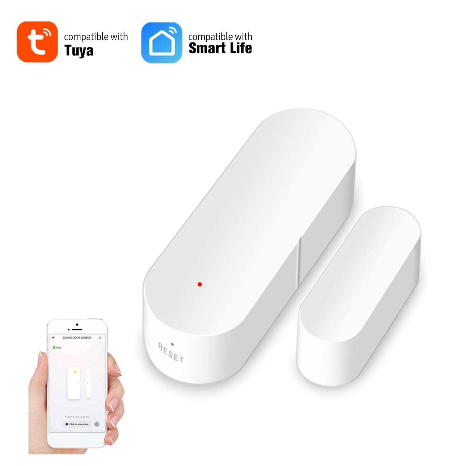 Wifi Smart Door Window Sensor Alarm Magnetic Home Security System Door Open Alert APP Remote Wifi Type white
