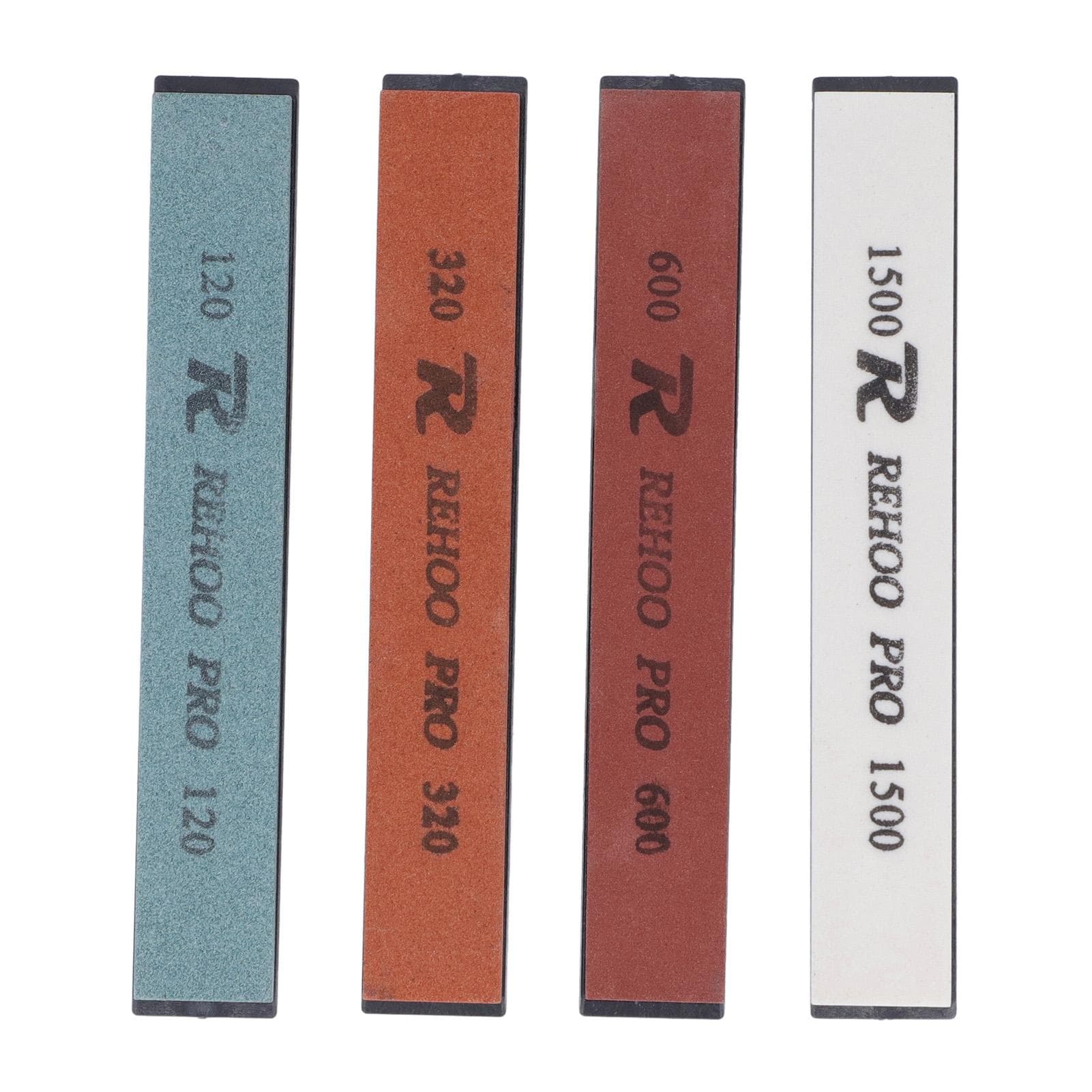 4PCS Knife Sharpening Stone Fixed Angle Whetstone Knife Sharpener Set 120 320 600 1500 Grit Water