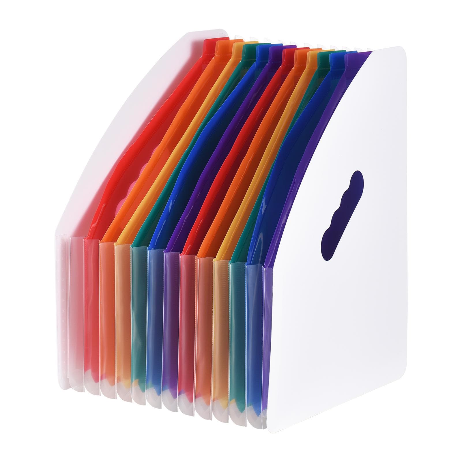 12 Pockets Expanding File Folder Accordian File Organizer A4 Letter Size Document Organizer File multicolour