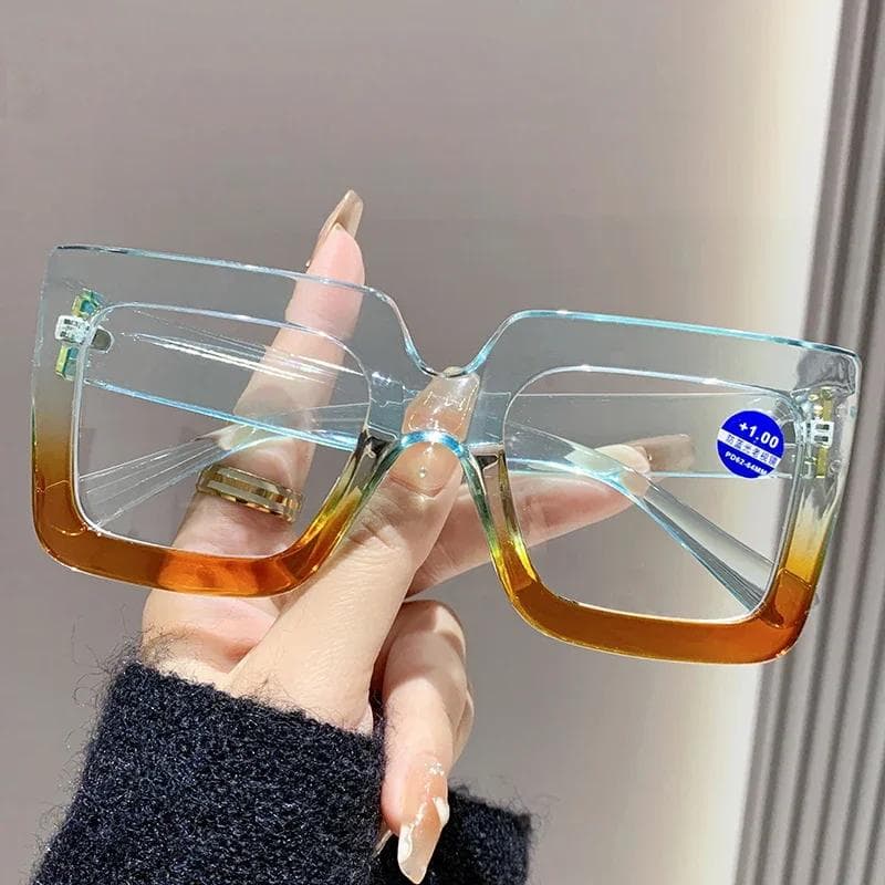 Women's Geometric Retro Transparent Glasses for Outdoor Leisure Daily Reading Presbyopia Decoration Gifts 0