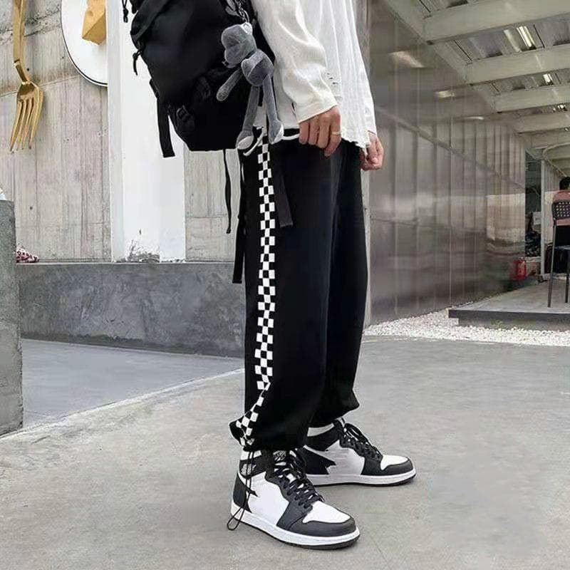 Pants Men's Casual Pants Spring and Autumn Tide Brand Sports Pants Drawstring Drawstring Pants Trendy Loose All-match Cropped Pants M