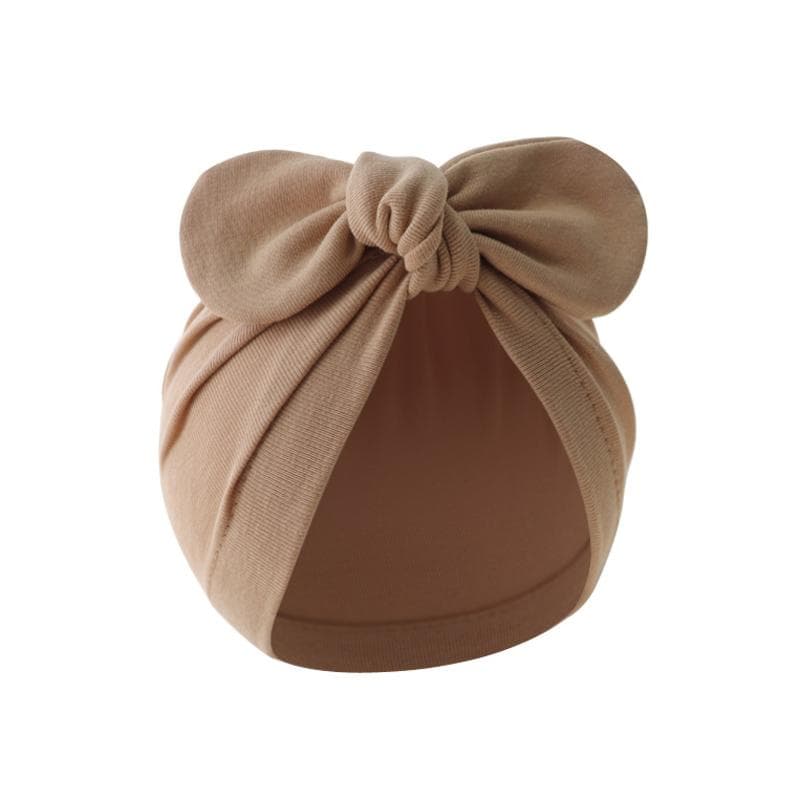 Bunny Ears Newborn Beanie Baby Hat for Girls Boys Cotton Infant Bonnet Toddler Cap Kids Accessories Baby Turban Hats khaki