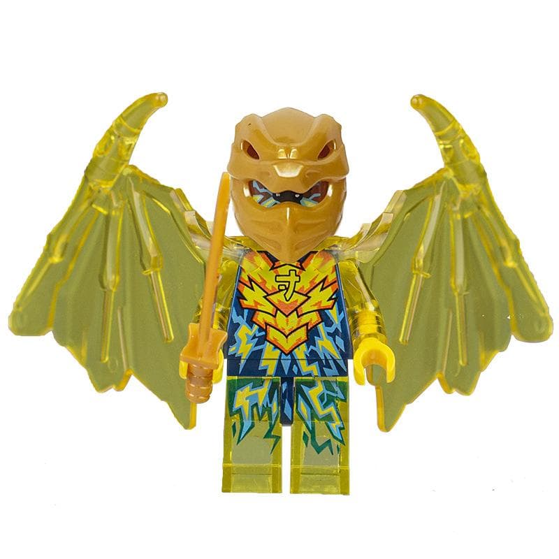 Dragon Form Gold Building Block Doll Boy Educational Toy