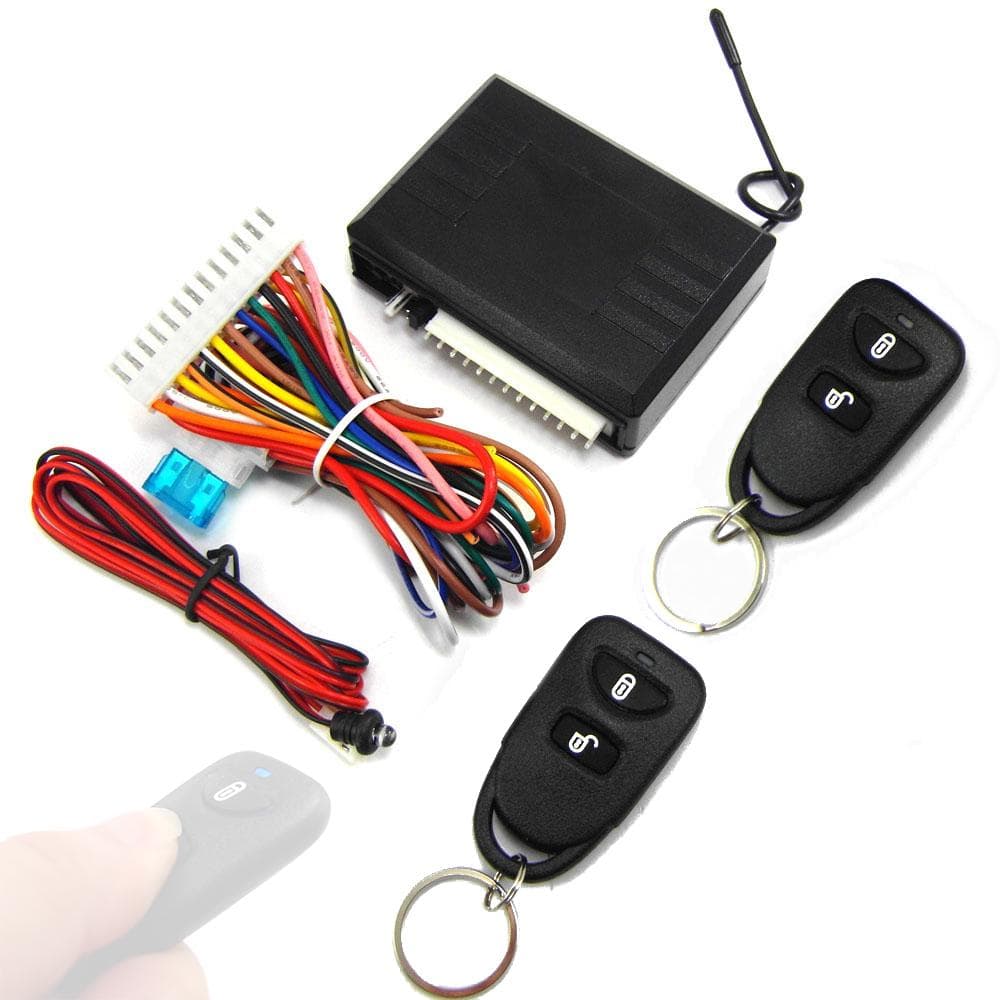 Car Keyless Entry System Universal Auto Remote Central Door Lock Kit 12V with Control Box & LED black