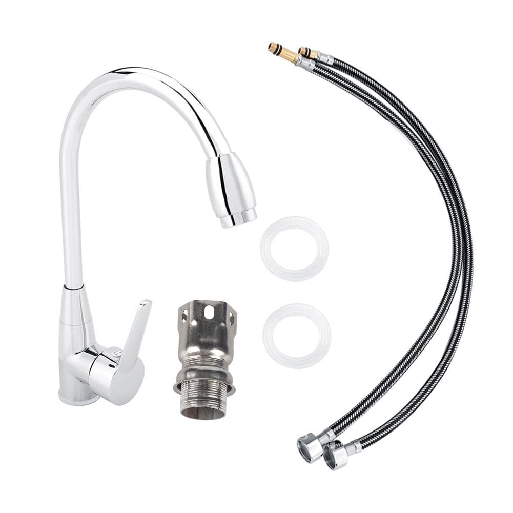 Sturdy Abrasionresistant Durable Standing Rotated Mix Tap Faucet in Kitchen (With Pipe )