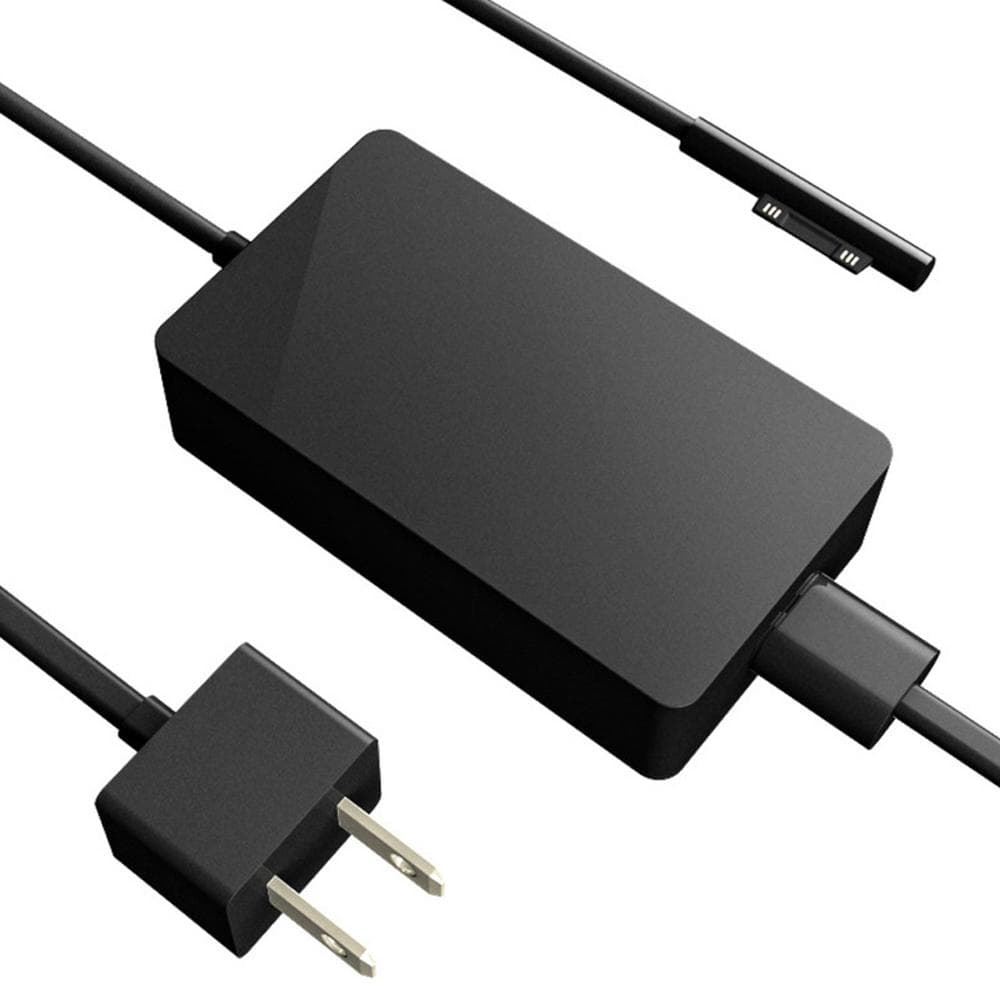 Laptop Power Adapter High Efficiency AC Adpter Replacement for Microsoft Surface Pro Power Adapter 44W black