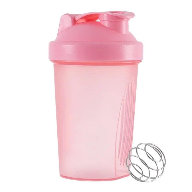Shaker Bottles Sport Water Cups Whey Protein Powder Mixer Bottle Fitness Gym Shaker Outdoor Portable Plastic Drink Cup pink