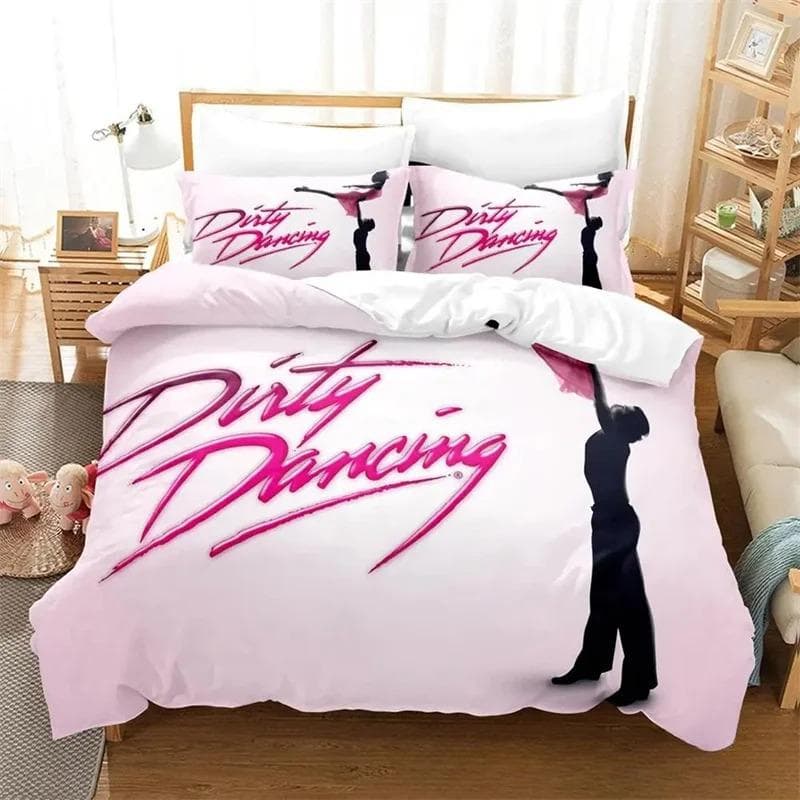 3D Print Dirty Dancing Bedding Set,Duvet Cover Comforter Bed Set Quilt Cover Pillowcase,King Queen Twin Size Boys Girls Adults US Twin 173x218cm
