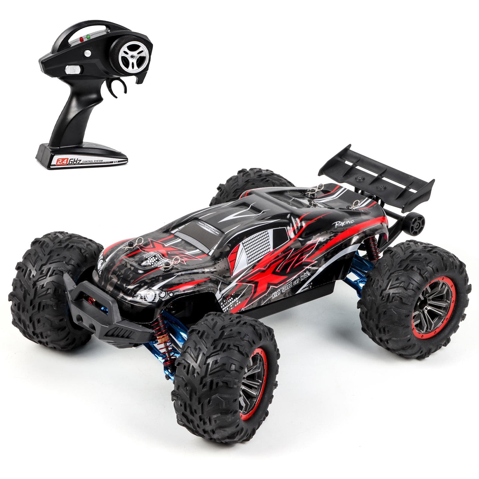 F14A RC Car High Speed 1/10 2.4GHz Racing Car 70km/h 4WD Brushless Off-Road Car with Metal Parts C Hub Carrier Suspension Arm 1 battery