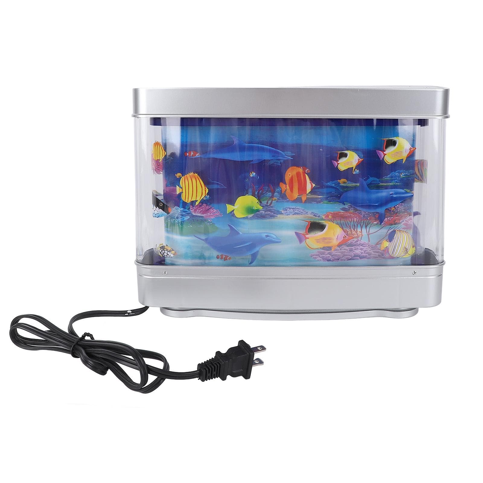 Artificial Fish Tank Decorative Lamp Lifelike White Light Aquarium Desk Lamp Night Light with