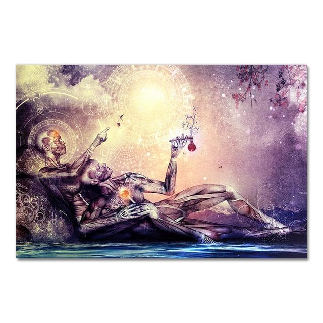 Alex Grey Psychedelic Trippy Tree Life Modular Pictures Modern Home Decoration Wall Art Canvas Prints Painting Bedroom Poster No Frame 50*80cm