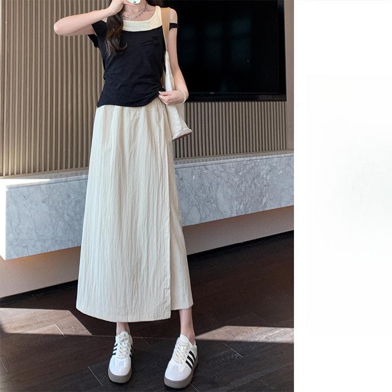 Women's Pants Summer New High-waisted A-word Skirt Casual Small Wide-leg Pants XL